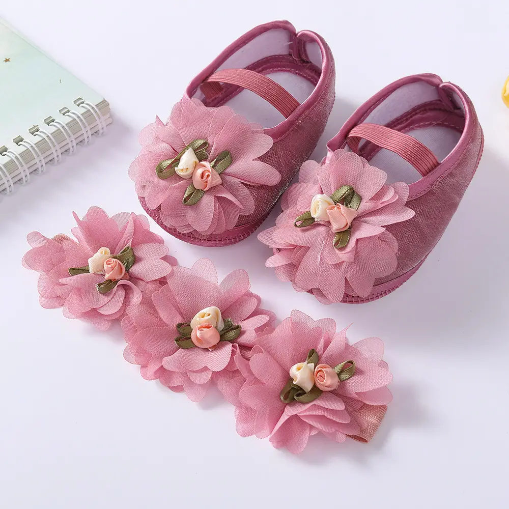 Black Floral Baby Shoes 0-1 Year Old — feature 9