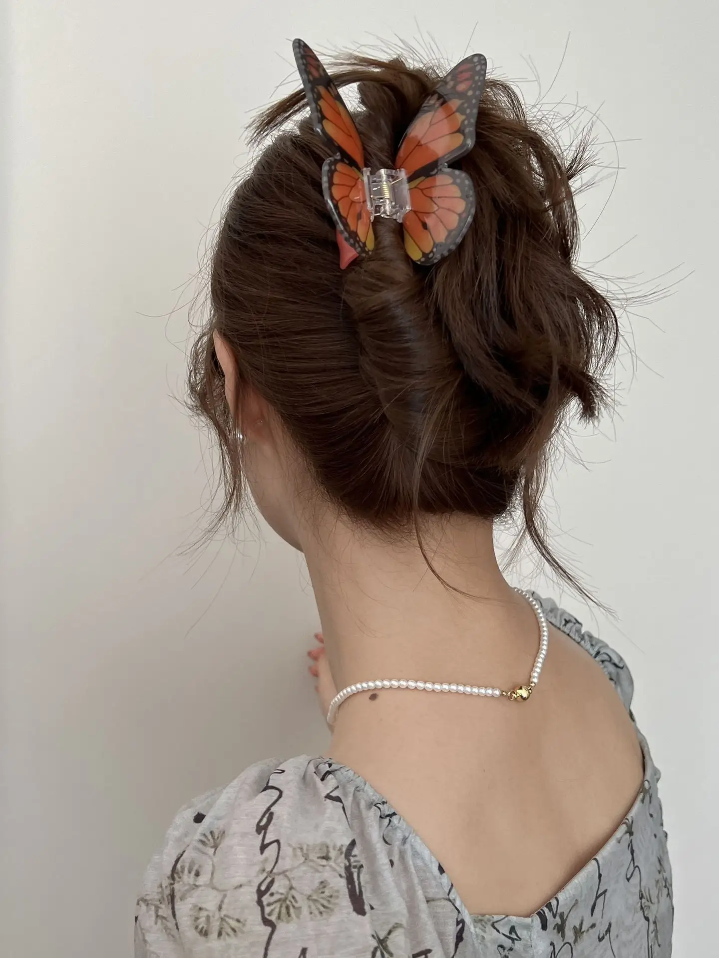 Butterfly Hair Clips for Women - Green & Orange — feature 13