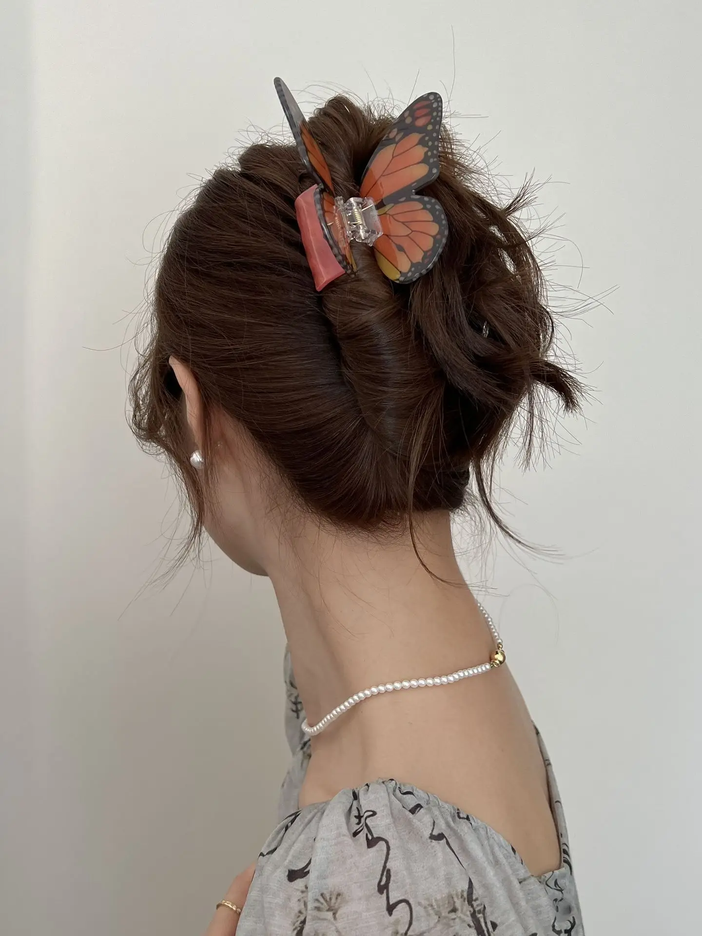 Butterfly Hair Clips for Women - Green & Orange — feature 14