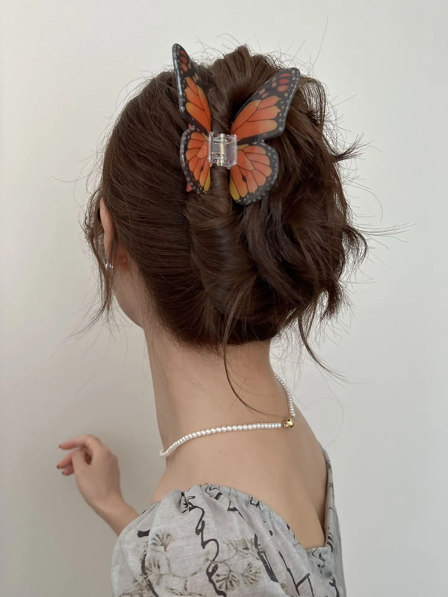 Butterfly Hair Clips for Women - Green & Orange — feature 15