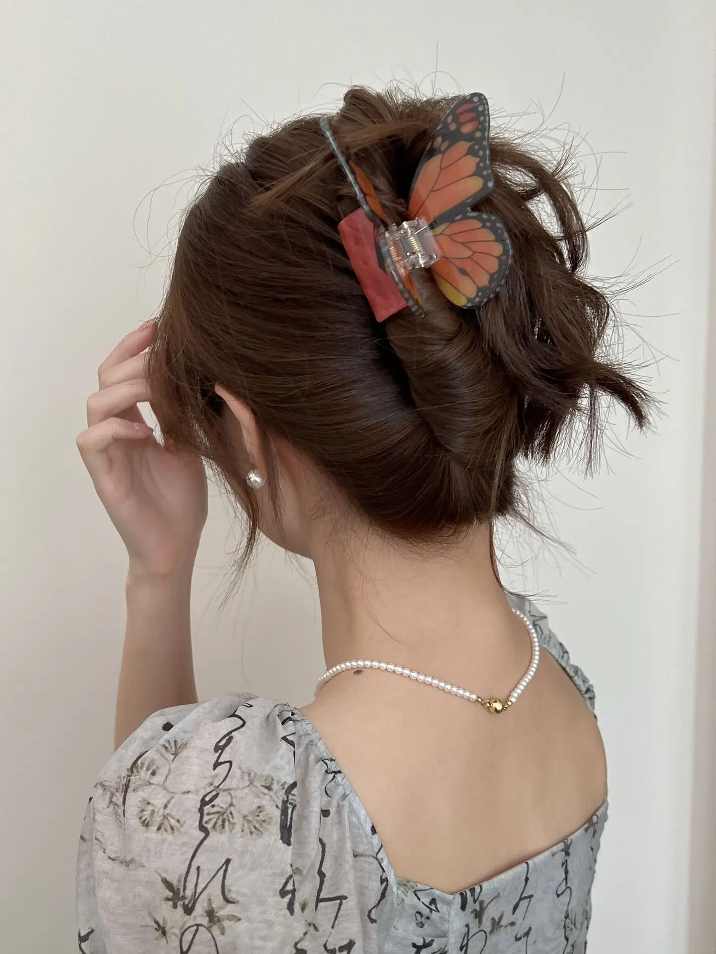 Butterfly Hair Clips for Women - Green & Orange — feature 6