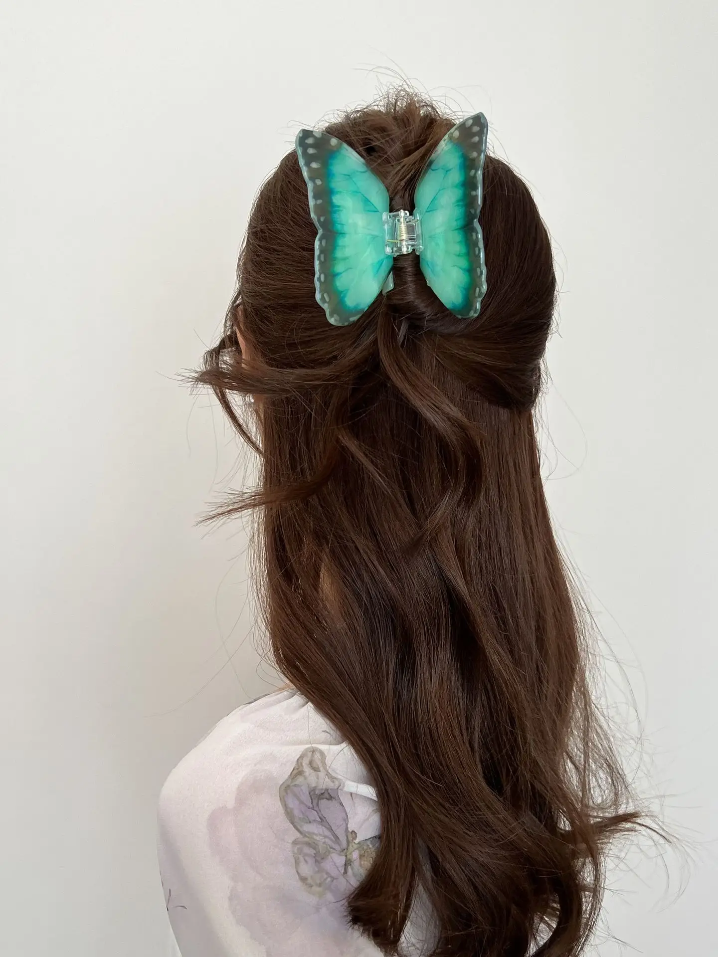 Butterfly Hair Clips for Women - Green & Orange — feature 7