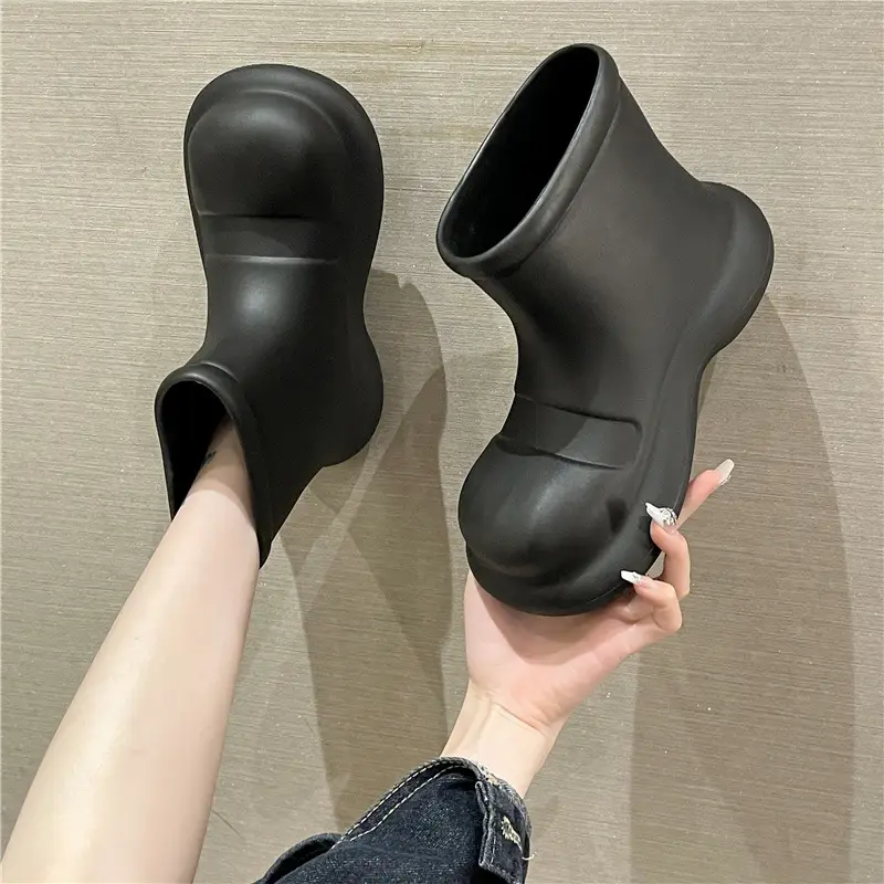 2025 Internet Celebrity Big-Toe Shoes New Rain Boots Women's Fashionable Outer Wear Eva Waterproof Shoes Short Rain Boots Boots - Image 7