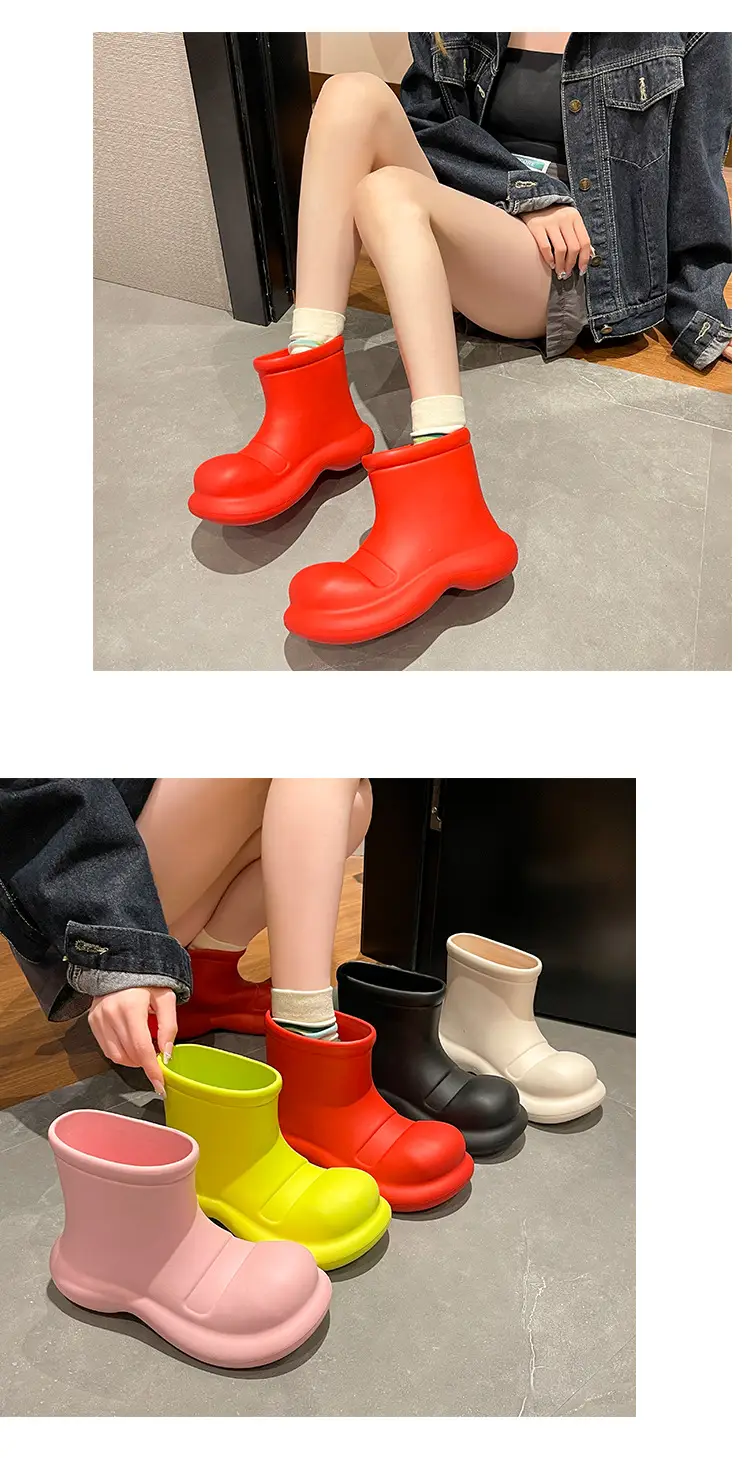 2025 Internet Celebrity Big-Toe Shoes New Rain Boots Women's Fashionable Outer Wear Eva Waterproof Shoes Short Rain Boots Boots — feature 11
