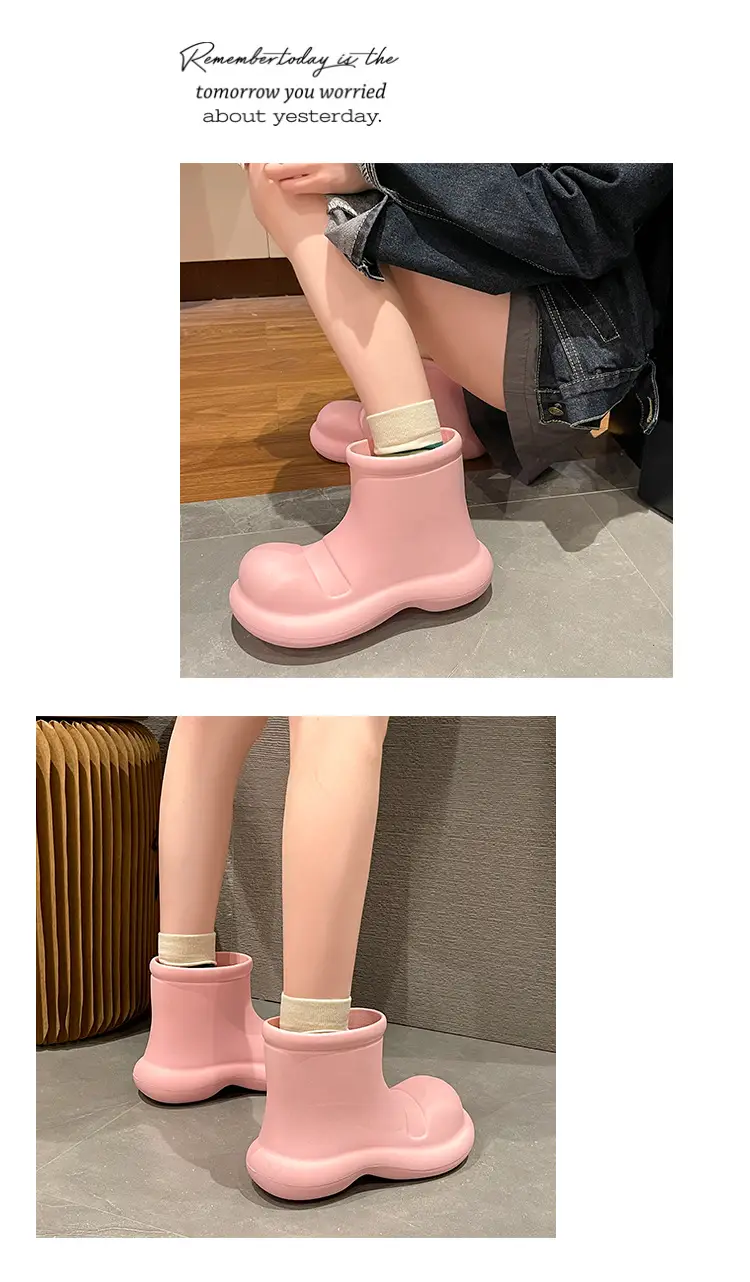 2025 Internet Celebrity Big-Toe Shoes New Rain Boots Women's Fashionable Outer Wear Eva Waterproof Shoes Short Rain Boots Boots — feature 12