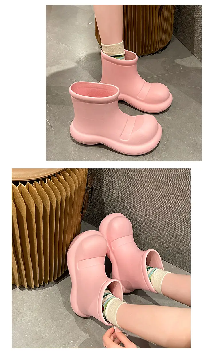 2025 Internet Celebrity Big-Toe Shoes New Rain Boots Women's Fashionable Outer Wear Eva Waterproof Shoes Short Rain Boots Boots — feature 13