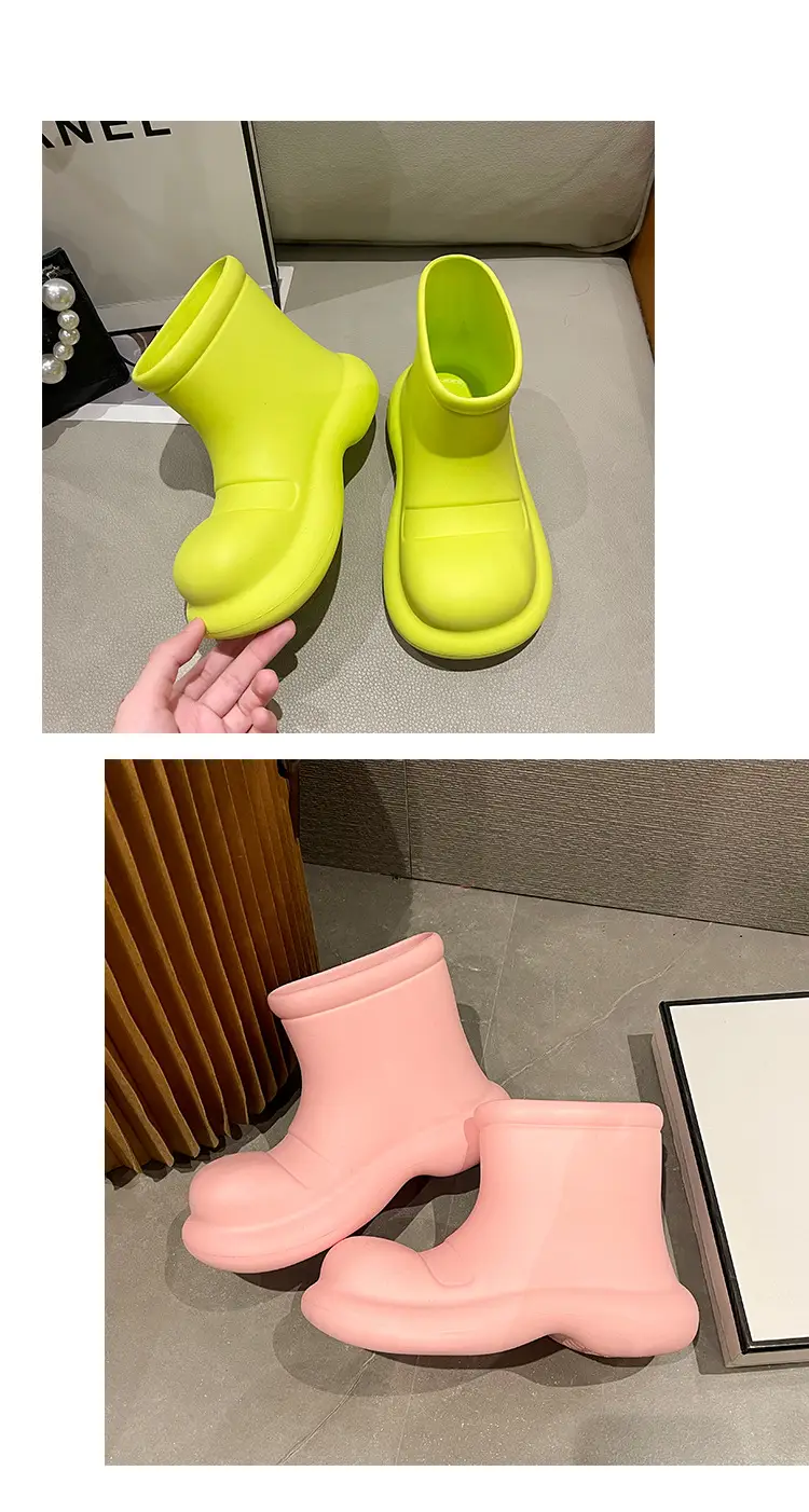 2025 Internet Celebrity Big-Toe Shoes New Rain Boots Women's Fashionable Outer Wear Eva Waterproof Shoes Short Rain Boots Boots — feature 18