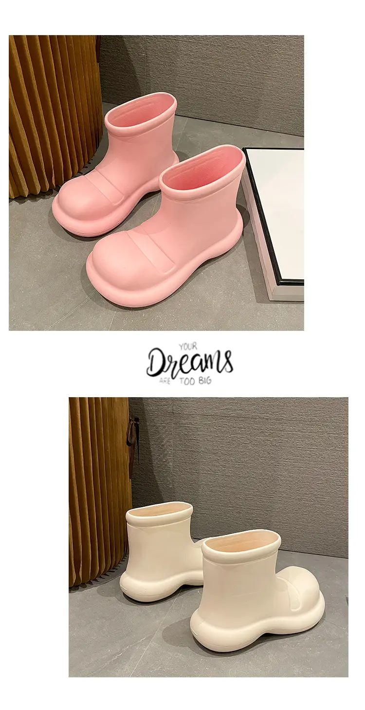 2025 Internet Celebrity Big-Toe Shoes New Rain Boots Women's Fashionable Outer Wear Eva Waterproof Shoes Short Rain Boots Boots — feature 19