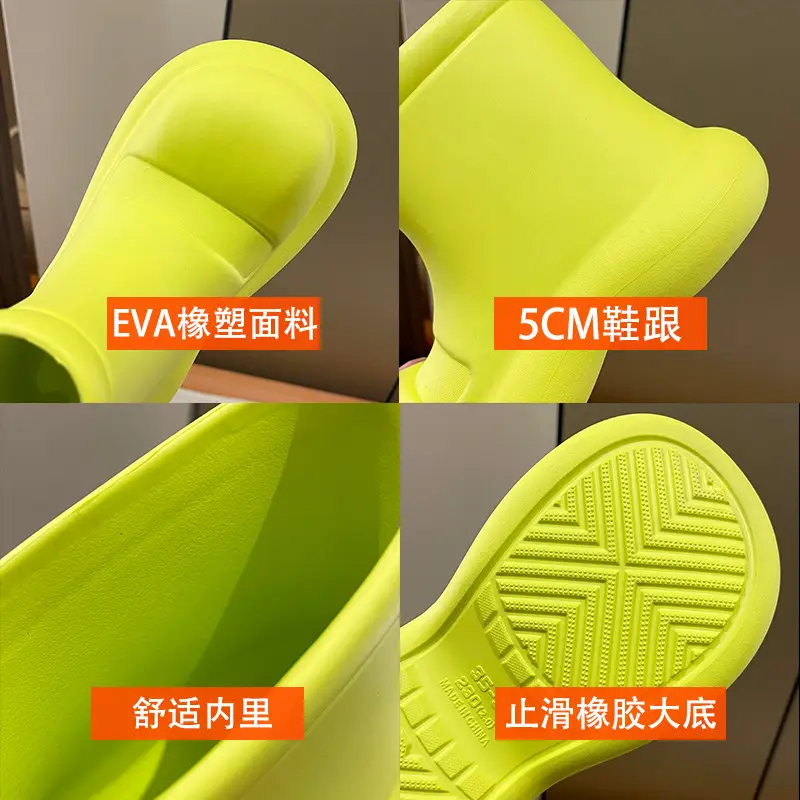 2025 Internet Celebrity Big-Toe Shoes New Rain Boots Women's Fashionable Outer Wear Eva Waterproof Shoes Short Rain Boots Boots — feature 25
