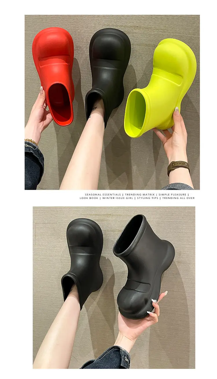 2025 Internet Celebrity Big-Toe Shoes New Rain Boots Women's Fashionable Outer Wear Eva Waterproof Shoes Short Rain Boots Boots — feature 6
