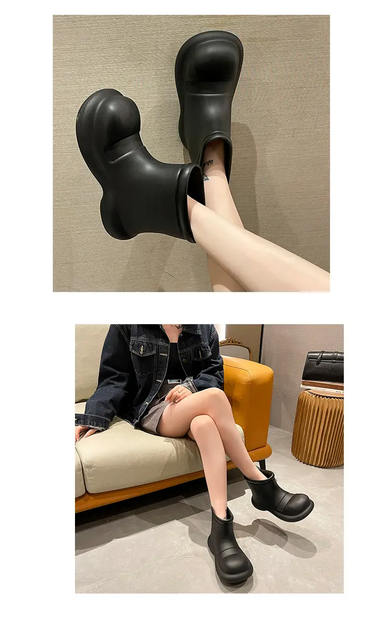 2025 Internet Celebrity Big-Toe Shoes New Rain Boots Women's Fashionable Outer Wear Eva Waterproof Shoes Short Rain Boots Boots — feature 7