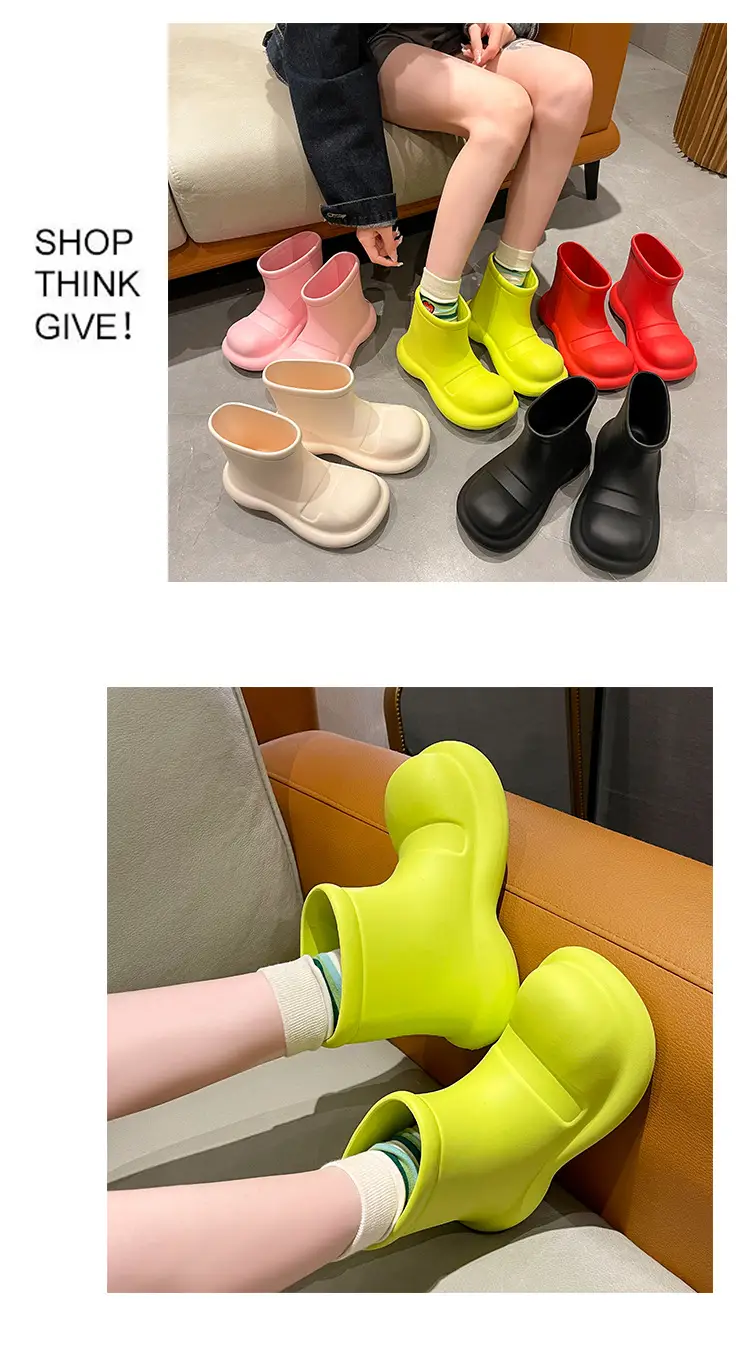 2025 Internet Celebrity Big-Toe Shoes New Rain Boots Women's Fashionable Outer Wear Eva Waterproof Shoes Short Rain Boots Boots — feature 8