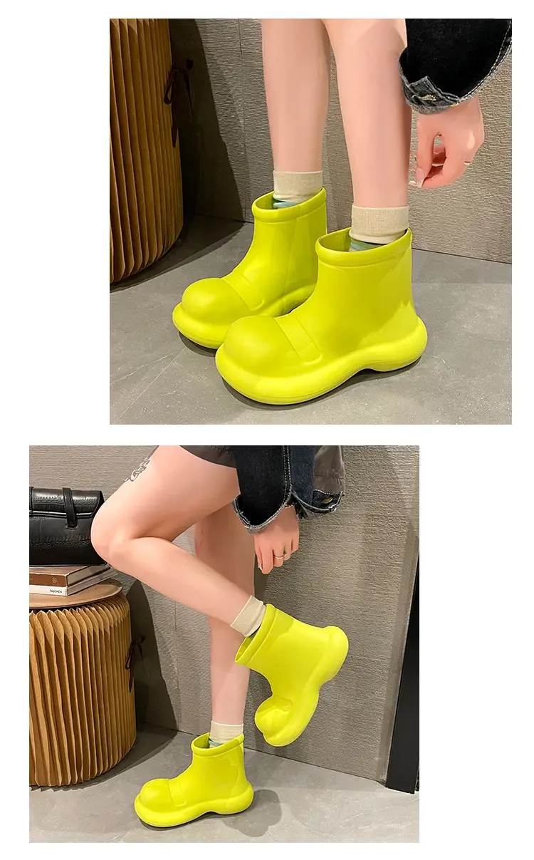 2025 Internet Celebrity Big-Toe Shoes New Rain Boots Women's Fashionable Outer Wear Eva Waterproof Shoes Short Rain Boots Boots — feature 9