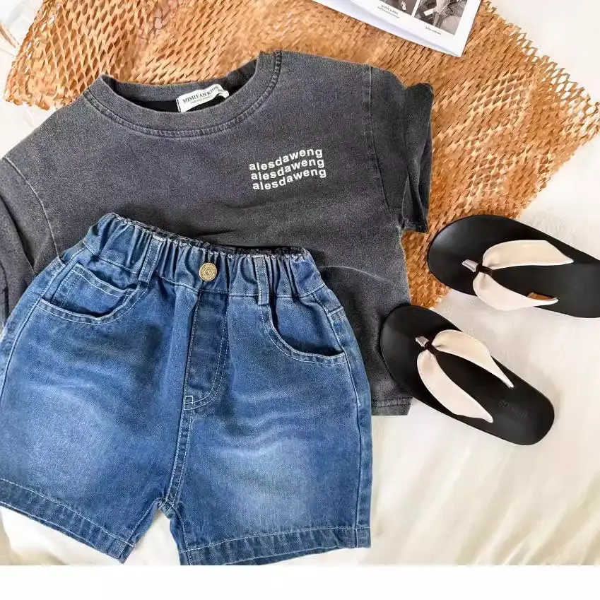 New Summer Boys T-Shirt Shorts Set Cotton All Sizes - Image 4