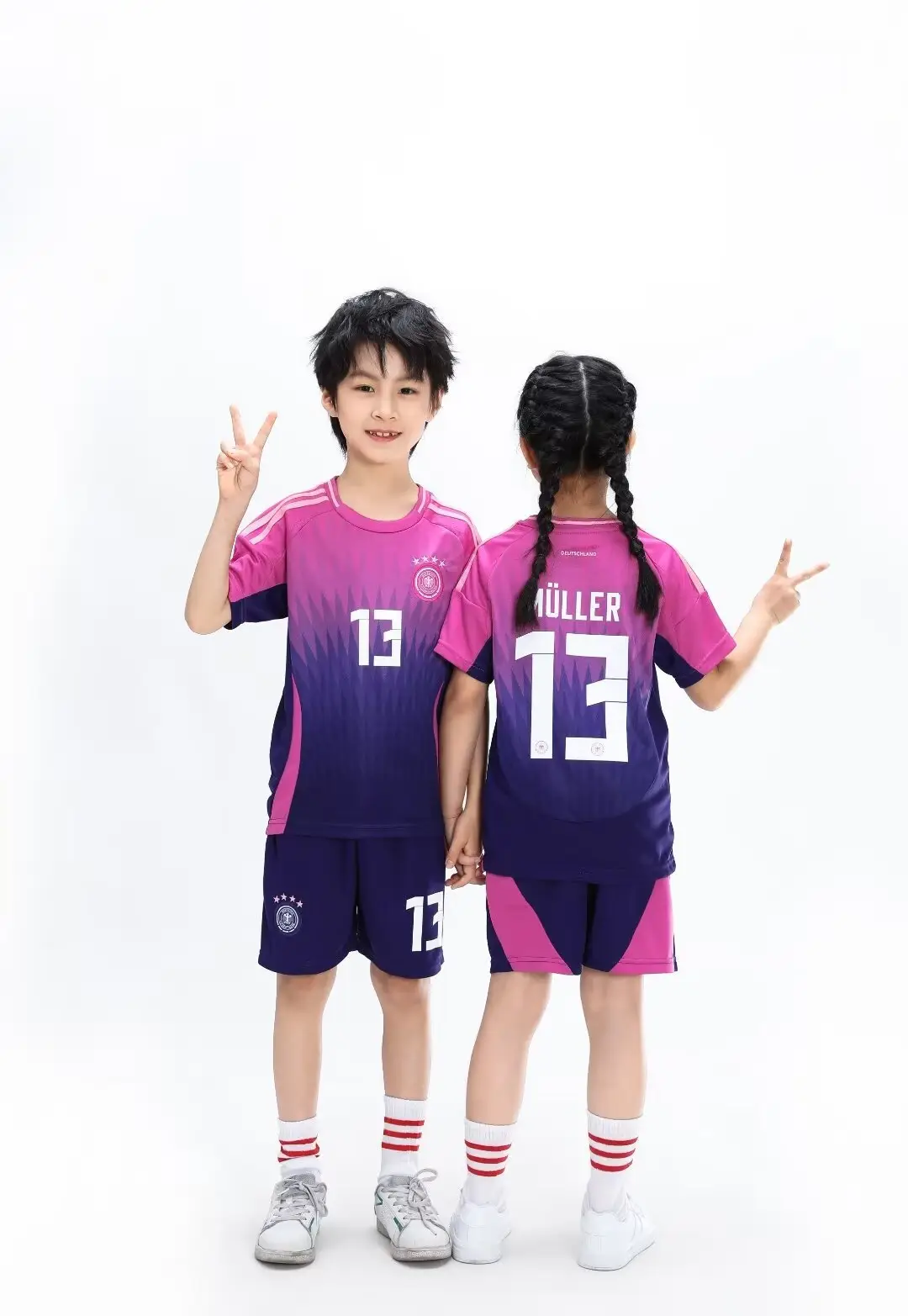 24-25 Germany away football uniform No. 13 children's jersey size 14-30 yards — feature 10