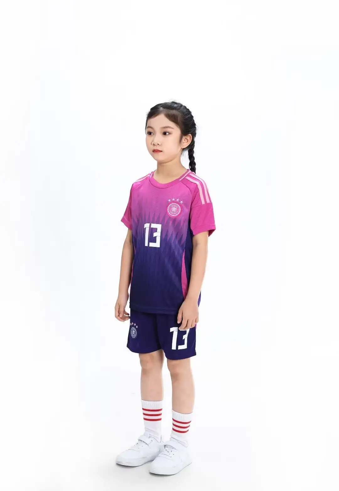 24-25 Germany away football uniform No. 13 children's jersey size 14-30 yards — feature 12