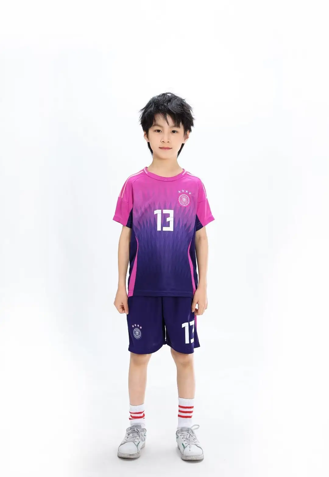 24-25 Germany away football uniform No. 13 children's jersey size 14-30 yards — feature 14