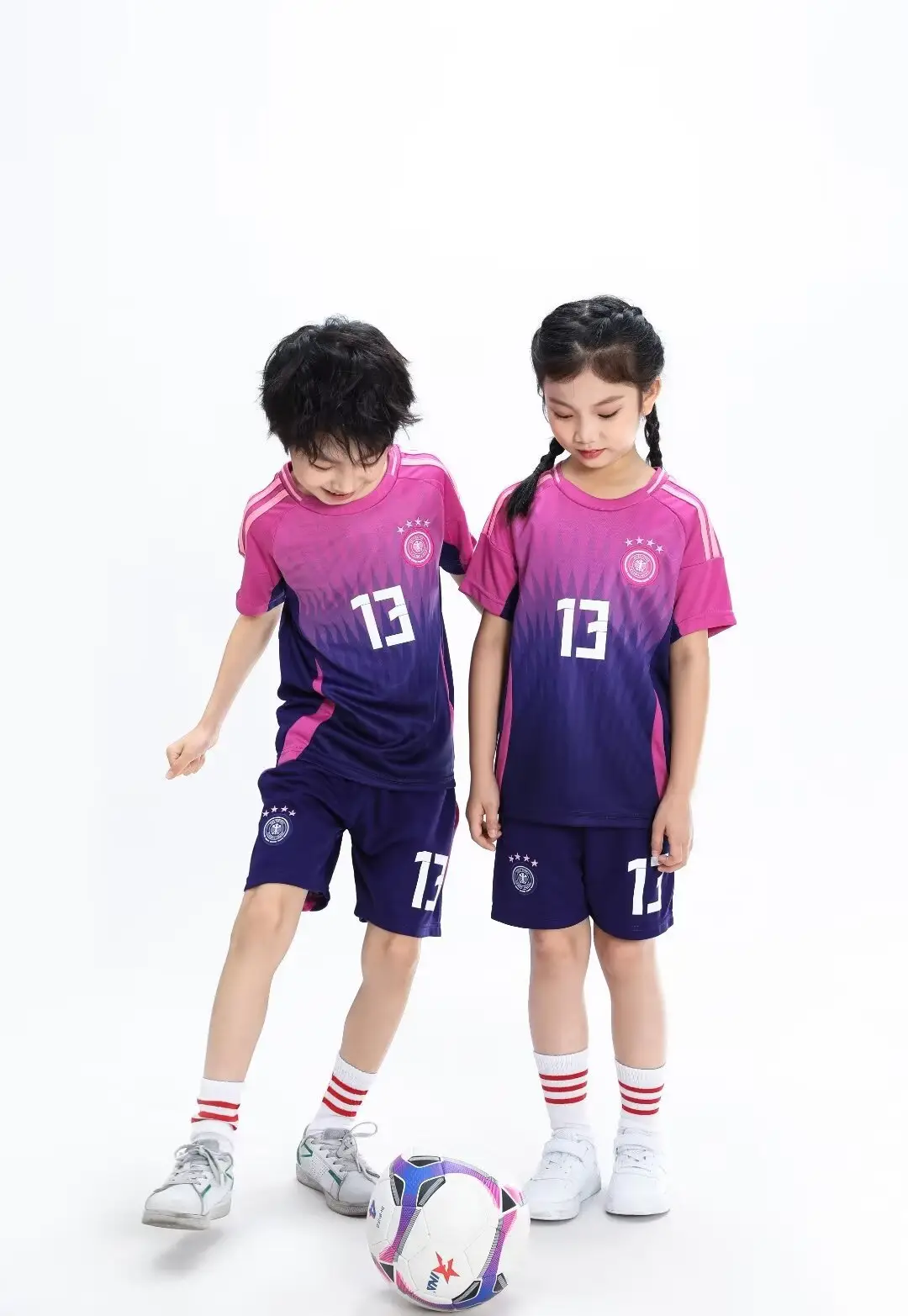 24-25 Germany away football uniform No. 13 children's jersey size 14-30 yards — feature 8