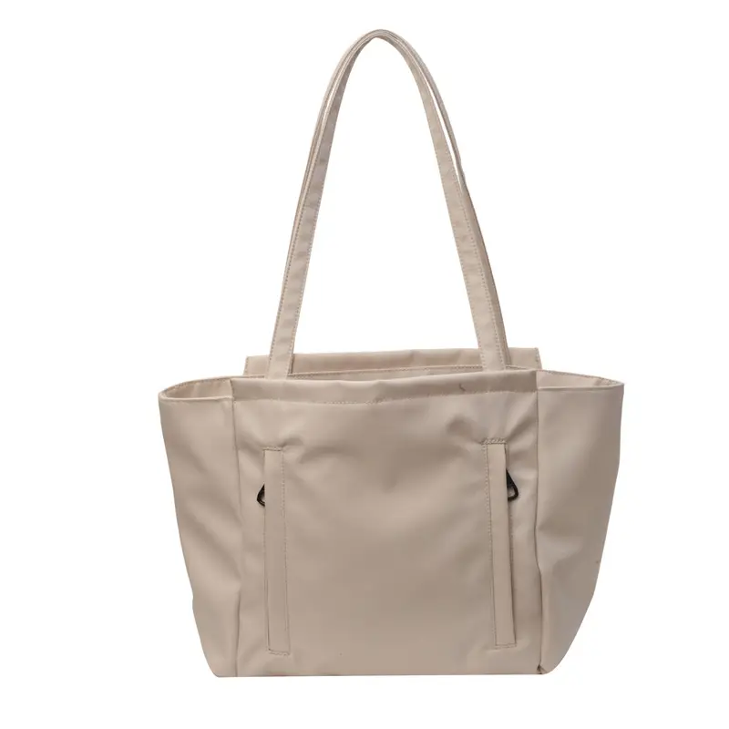 Women's Large Capacity Grey Nylon Tote Bag - Image 9