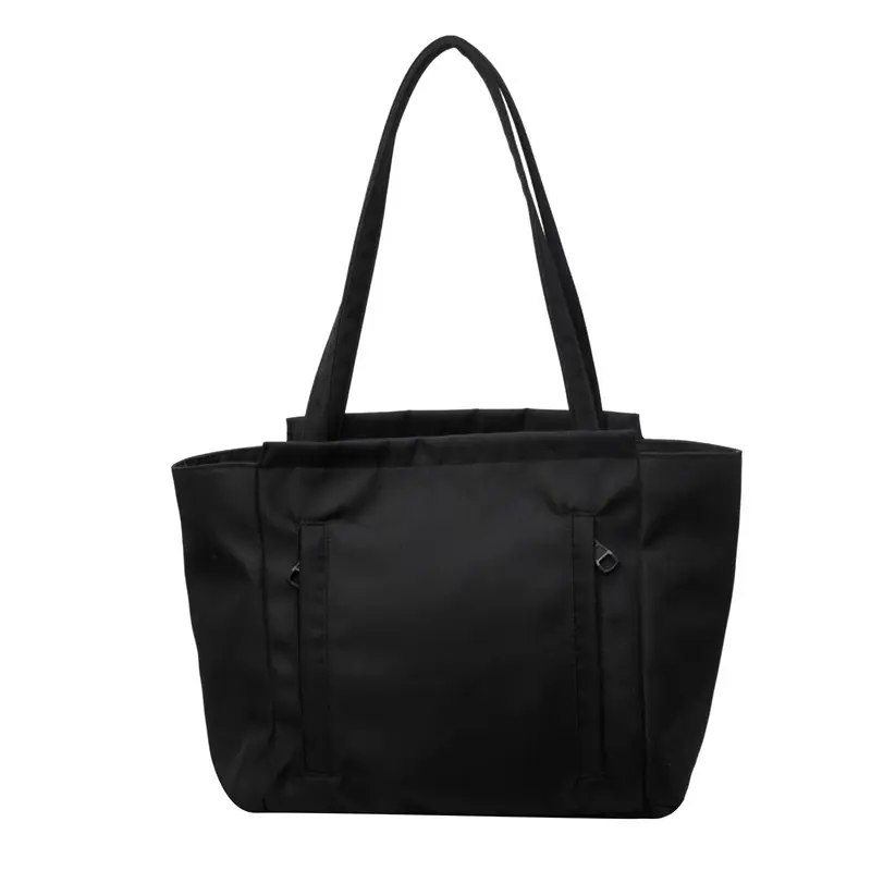 Women's Large Capacity Grey Nylon Tote Bag - Image 4