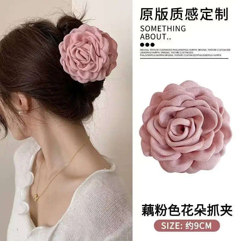 Pink Rose Flower Head Clip for Women 2024 — feature 11