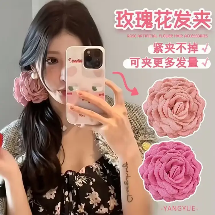 Pink Rose Flower Head Clip for Women 2024 — feature 4