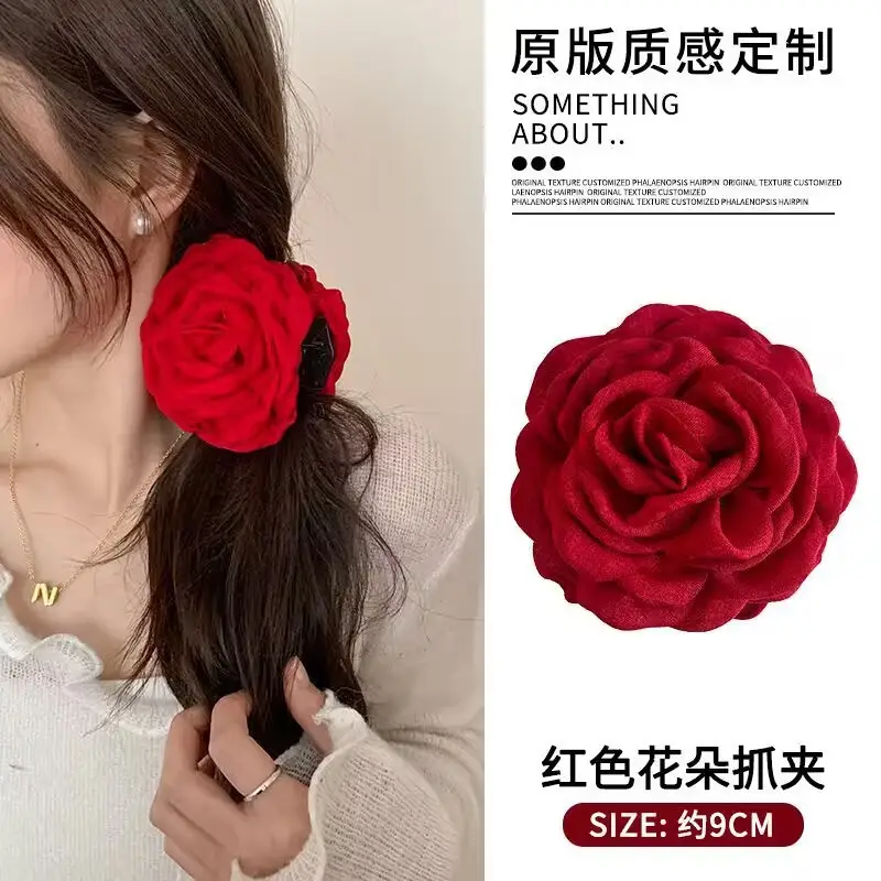 Pink Rose Flower Head Clip for Women 2024 — feature 7