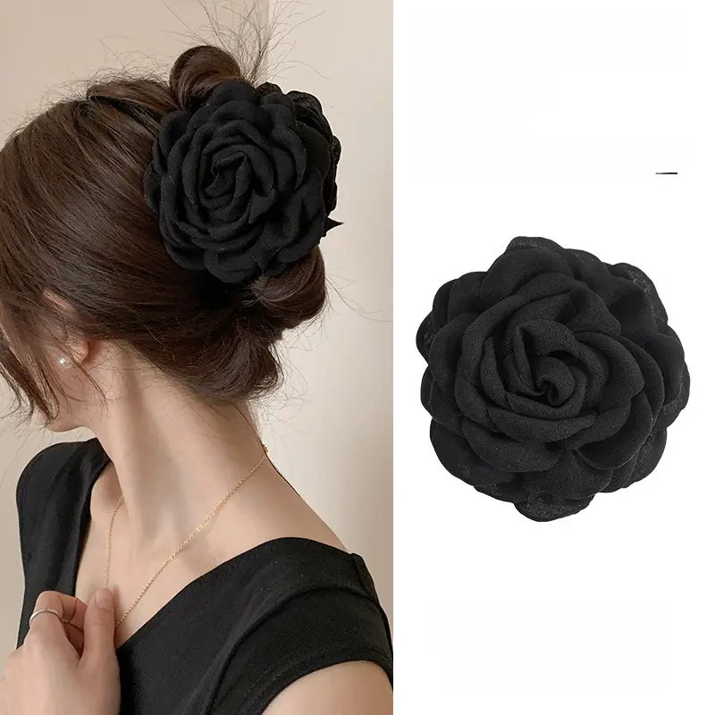 Pink Rose Flower Head Clip for Women 2024 - Image 2