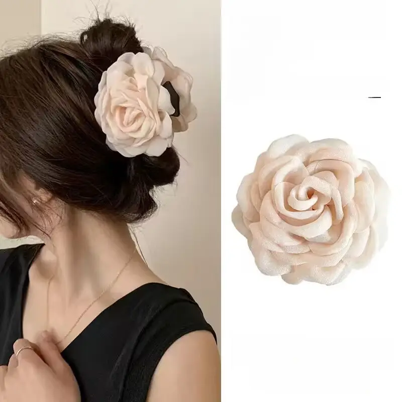 Pink Rose Flower Head Clip for Women 2024 - Image 5