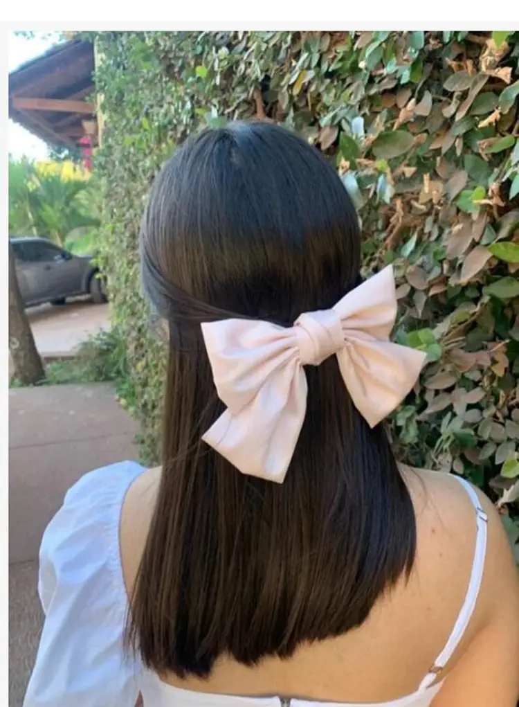 Japanese & Korean New Double-layer Satin Fabric Big Bow Hairpin — feature 3