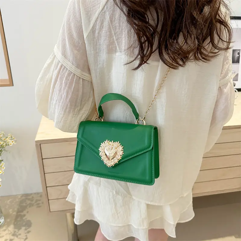 Green Pearl Embellished Women's Crossbody Bag - Image 8