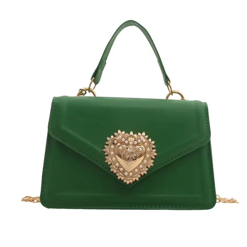 Green Pearl Embellished Women's Crossbody Bag - Image 4