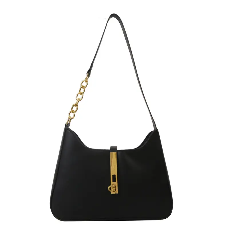 Women's Retro Crossbody Bag Brown Gold Chain