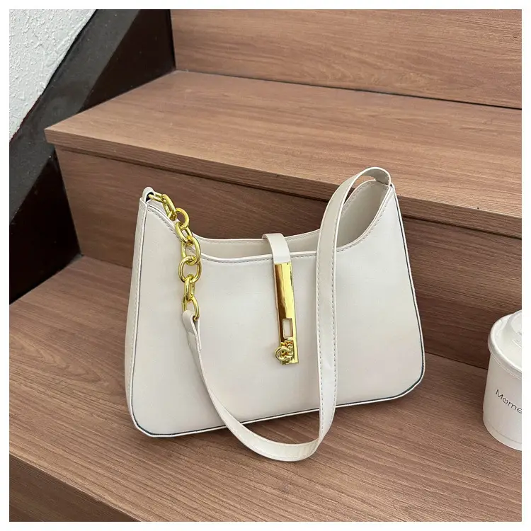 Women's Retro Crossbody Bag Brown Gold Chain — feature 20