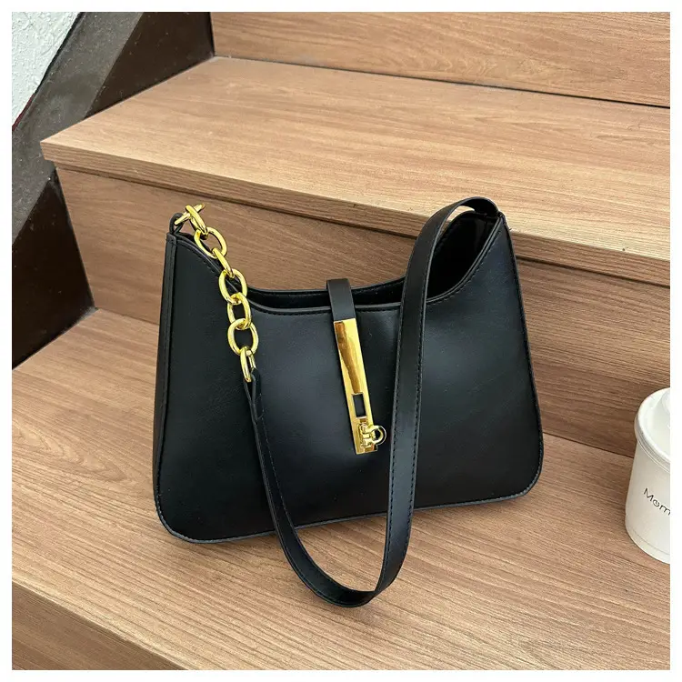 Women's Retro Crossbody Bag Brown Gold Chain — feature 22