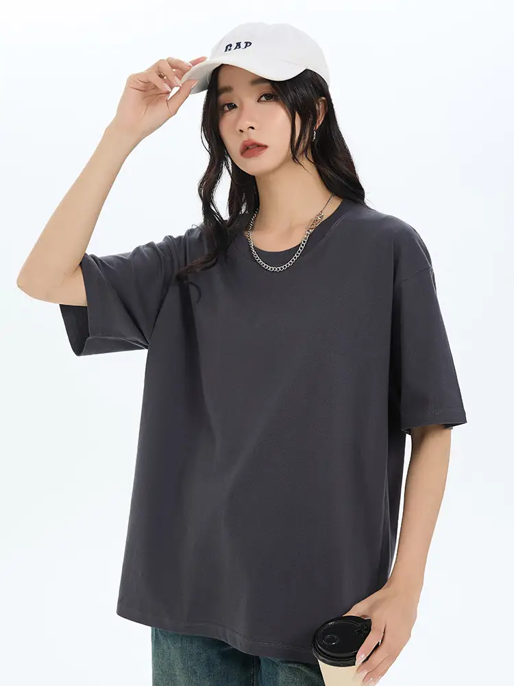 Men Heavy Cotton Beige T-Shirt Round Neck
