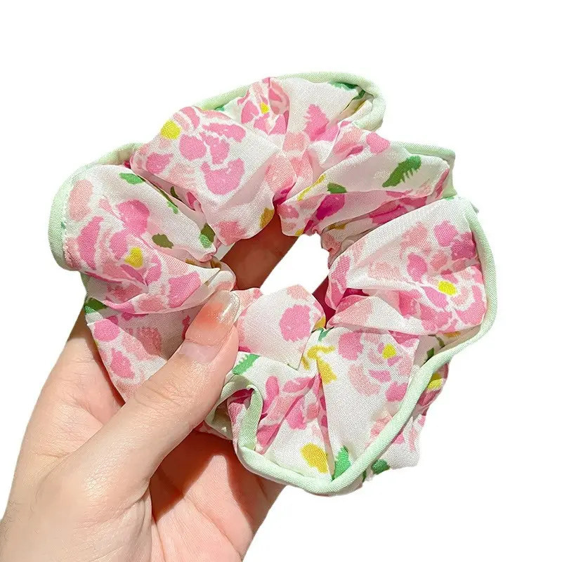 Korean Floral Hair Ring Lace Large Bowel Ring - Image 7