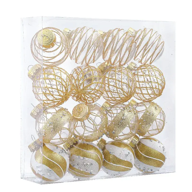 2024 New Christmas Decorative Balls 6cm PVC Painted Red White - Image 2