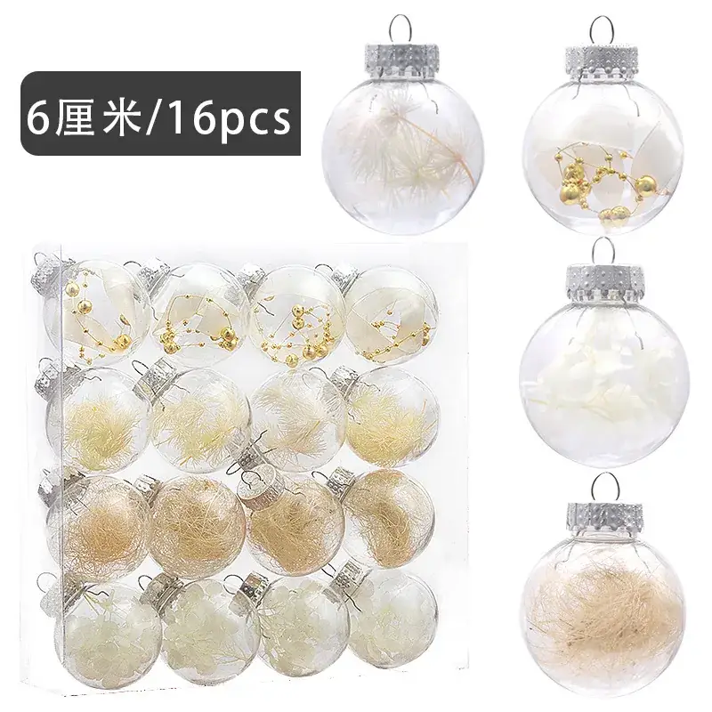 2024 New Christmas Decorative Balls 6cm PVC Painted Red White - Image 5