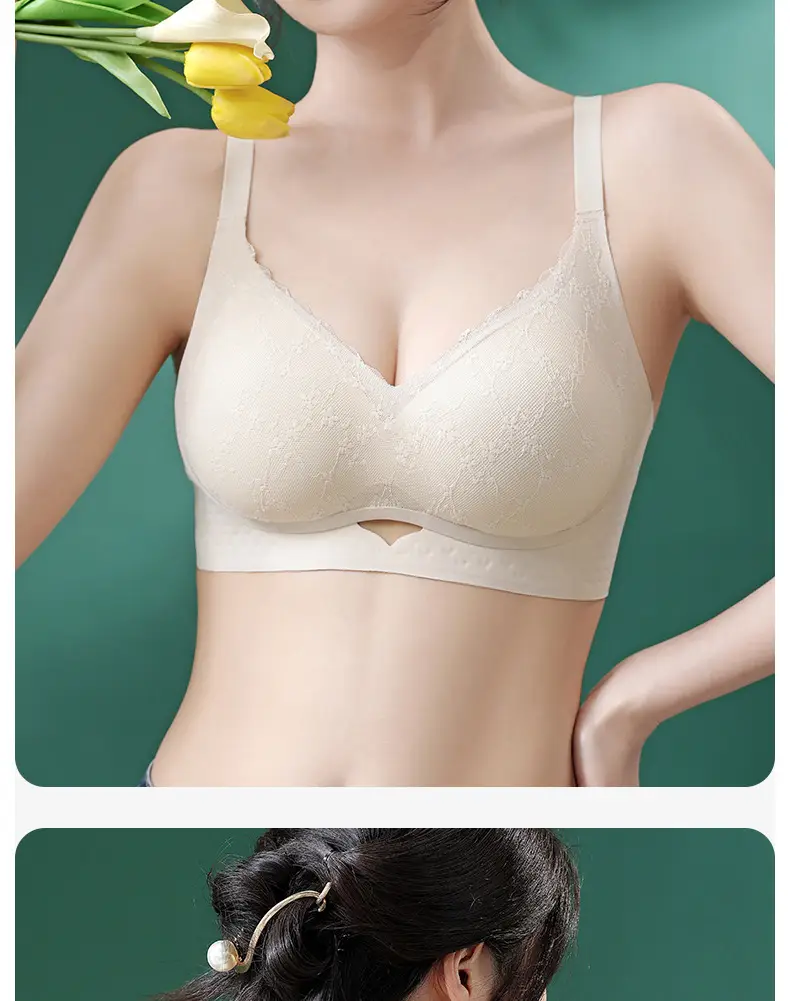 Women's Green Push Up Bra with Back Support — feature 17