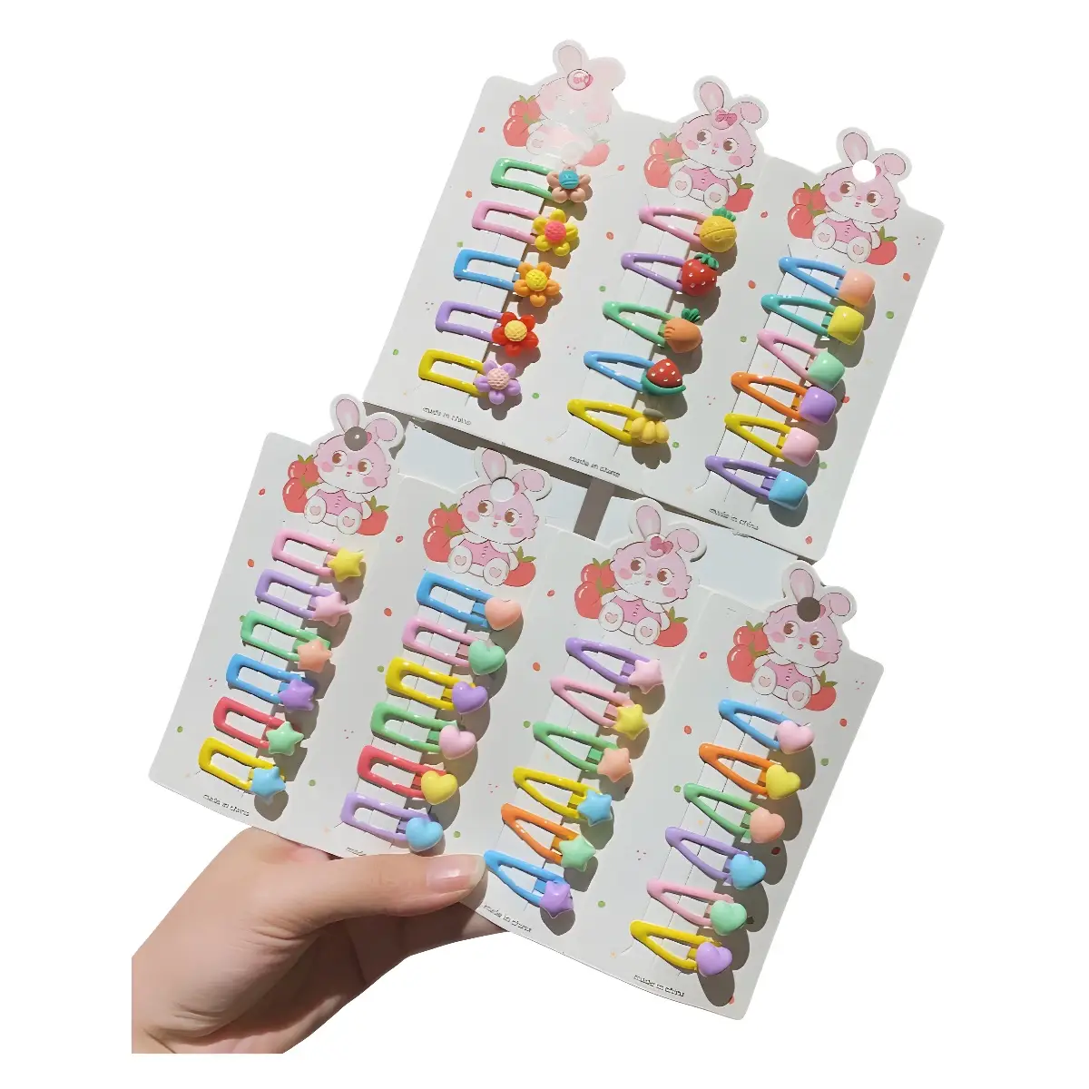 Girls' Rainbow Hair Clips 2024 Non-Damaging Hairpins