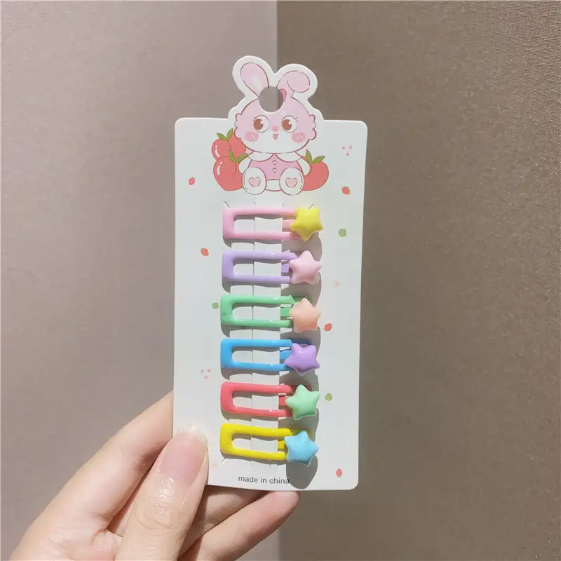 Girls' Rainbow Hair Clips 2024 Non-Damaging Hairpins