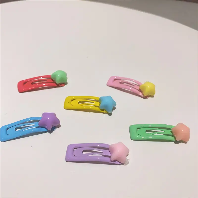 Girls' Rainbow Hair Clips 2024 Non-Damaging Hairpins
