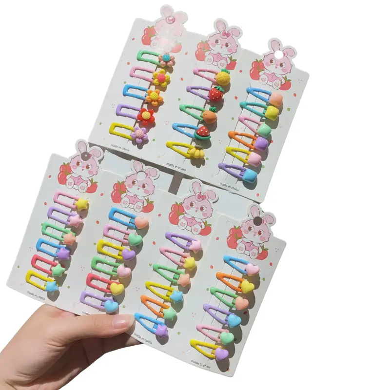Girls' Rainbow Hair Clips 2024 Non-Damaging Hairpins