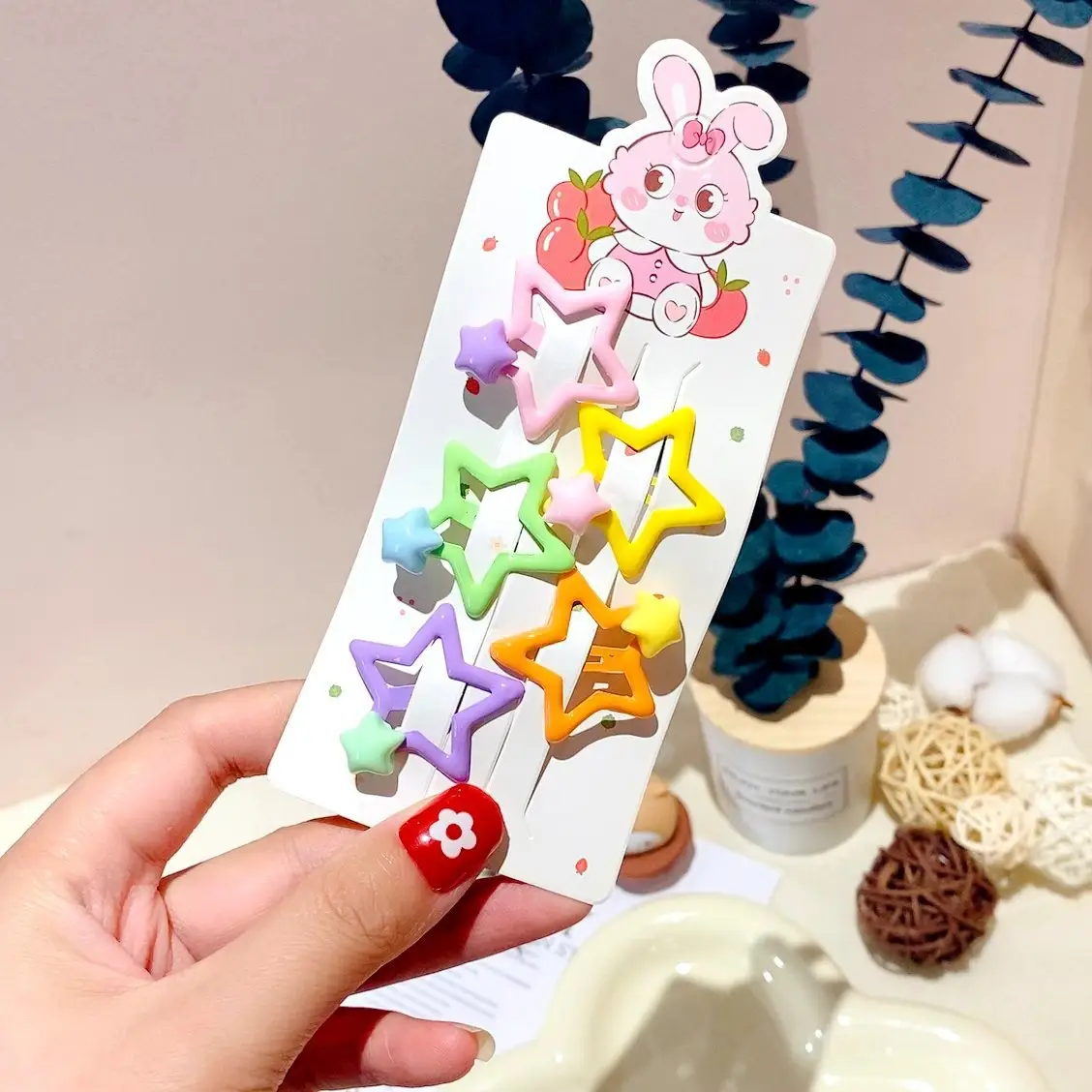 Girls' Rainbow Hair Clips 2024 Non-Damaging Hairpins