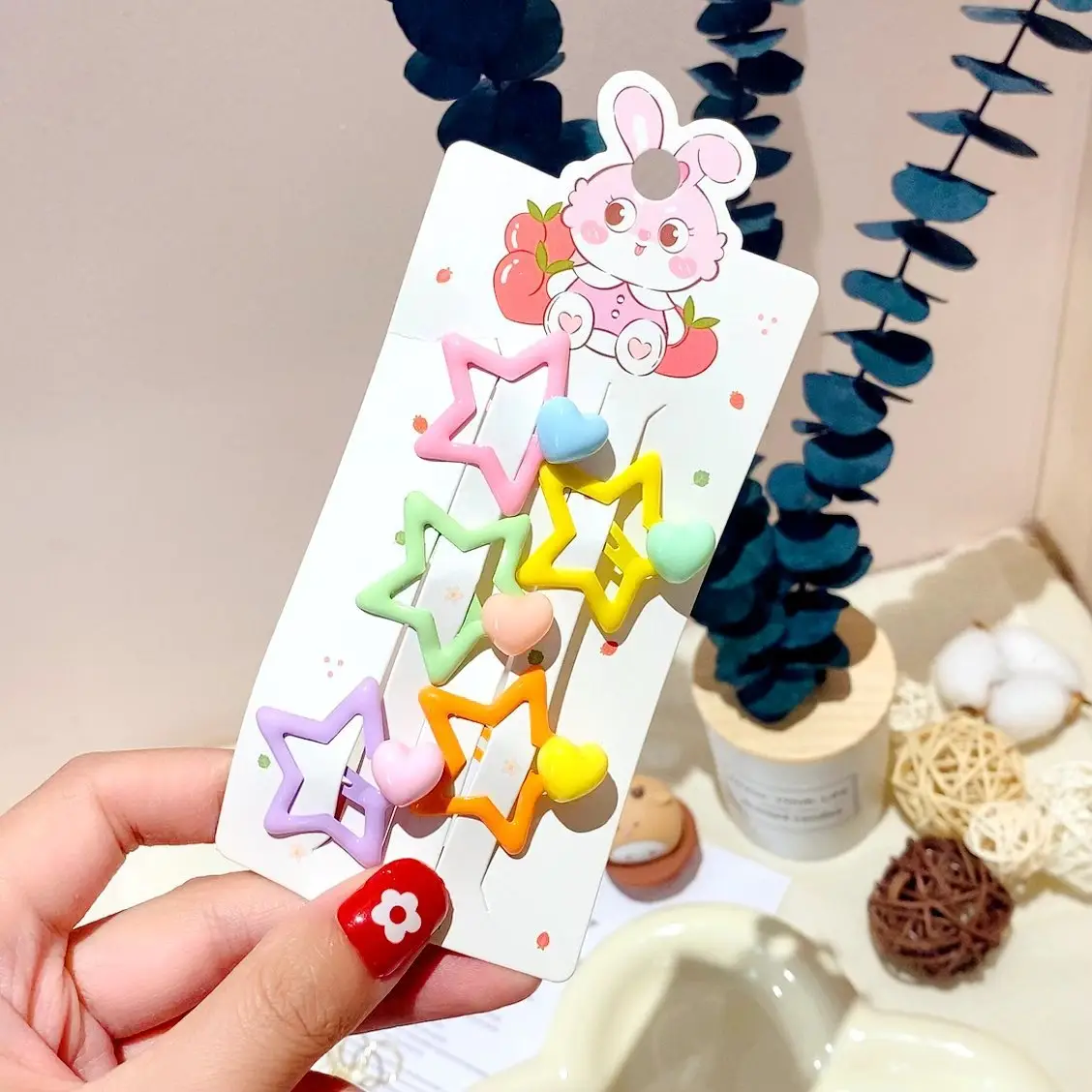 Girls' Rainbow Hair Clips 2024 Non-Damaging Hairpins