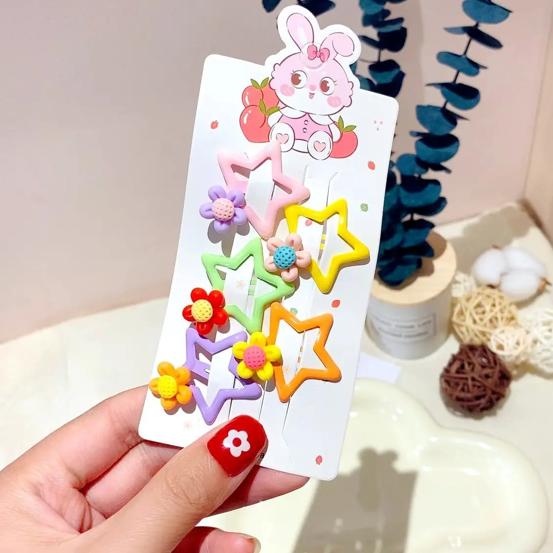 Girls' Rainbow Hair Clips 2024 Non-Damaging Hairpins