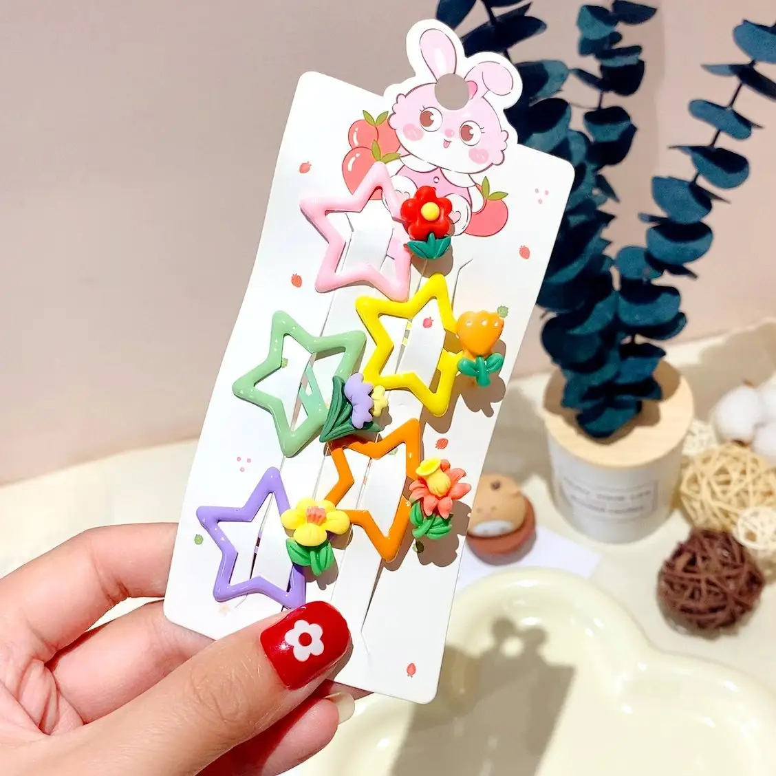 Girls' Rainbow Hair Clips 2024 Non-Damaging Hairpins
