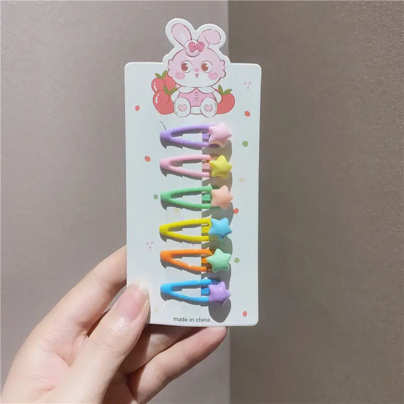 Girls' Rainbow Hair Clips 2024 Non-Damaging Hairpins