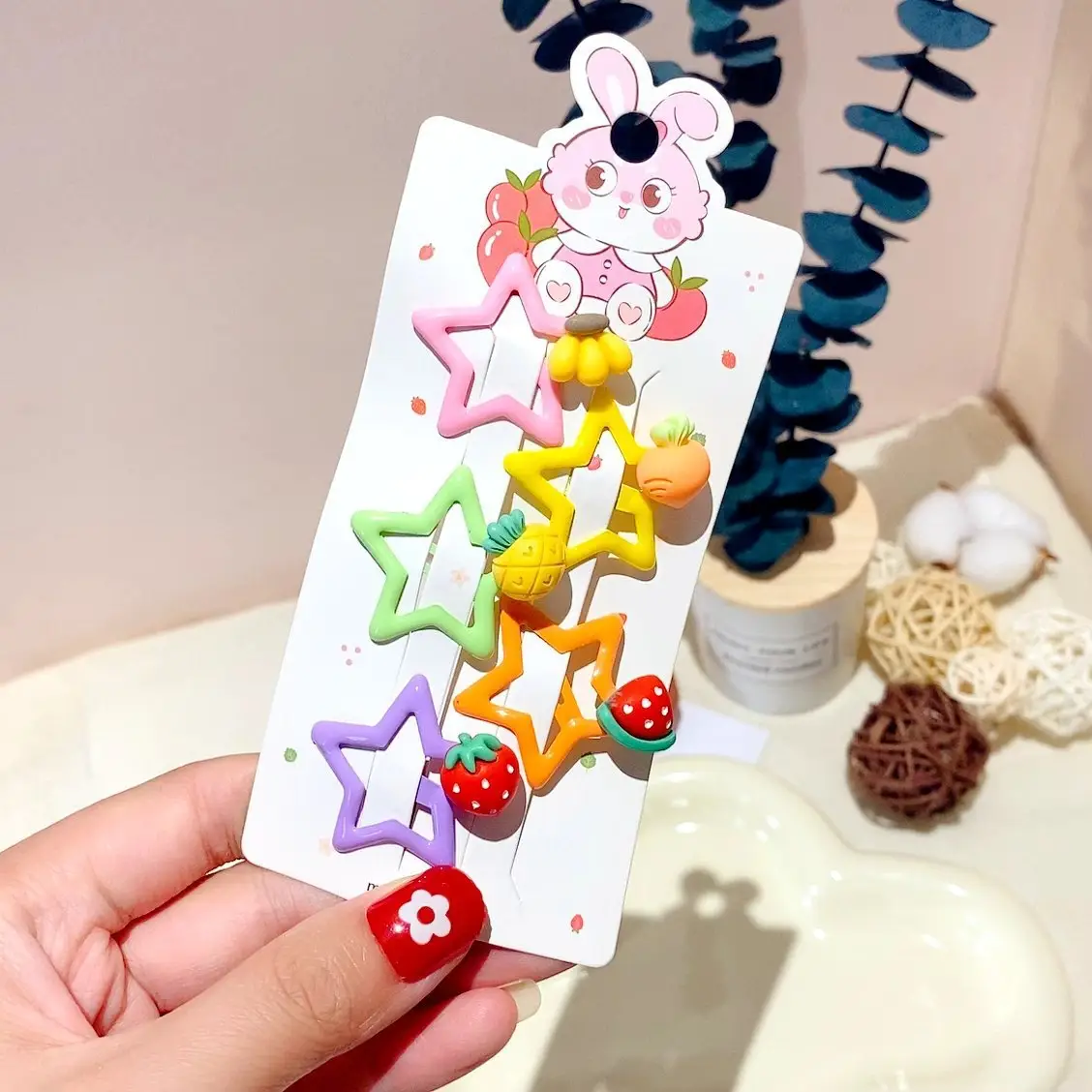 Girls' Rainbow Hair Clips 2024 Non-Damaging Hairpins